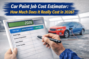 car paint job cost estimator showing paint type, preparation, and finish quality in 2026